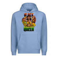 Colony Blue Black queen afro Premium Hoodie - HowdyJamesFarm