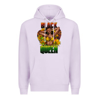 Lilac Black queen afro Premium Hoodie - HowdyJamesFarm