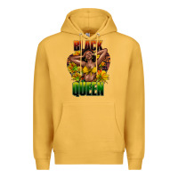 Mustard Black queen afro Premium Hoodie - HowdyJamesFarm
