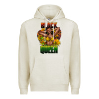 Oatmeal Heather Black queen afro Premium Hoodie - HowdyJamesFarm