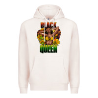 Pale Pink Black queen afro Premium Hoodie - HowdyJamesFarm