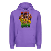 Purple Black queen afro Premium Hoodie - HowdyJamesFarm