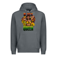 Rock Black queen afro Premium Hoodie - HowdyJamesFarm