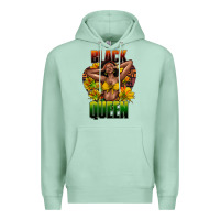 Seafoam Black queen afro Premium Hoodie - HowdyJamesFarm