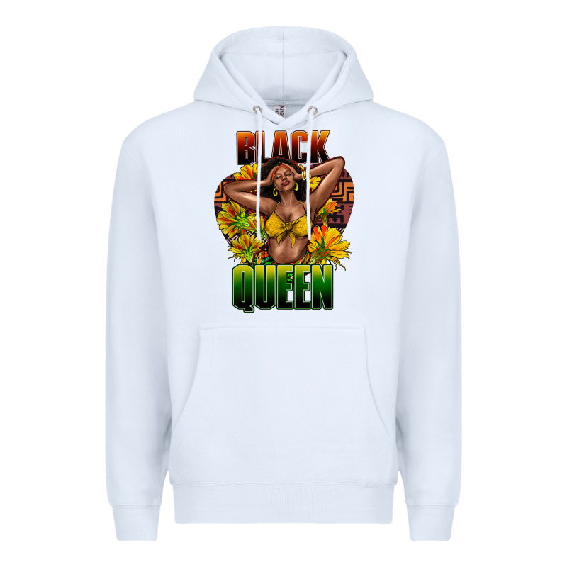Black Queen Afro Premium Hoodie by HowdyJamesFarm | Teevron