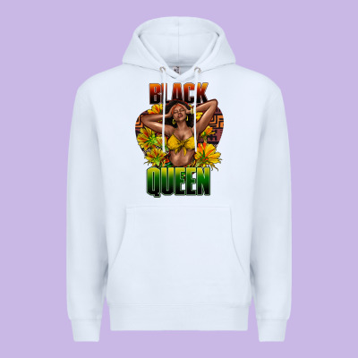 Black Queen Afro Premium Hoodie Designed By Howdyjamesfarm