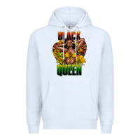 White Black queen afro Premium Hoodie - HowdyJamesFarm