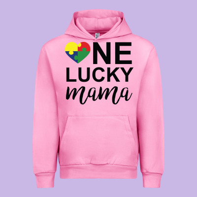 One Lucky Mama Urban Hoodie Designed By Cowhidedigitalart