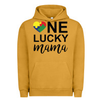 Pigment Peanut Butter one lucky mama Urban Hoodie - CowhideDigitalArt