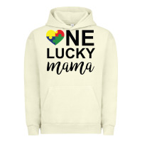 Pigment Pistachio one lucky mama Urban Hoodie - CowhideDigitalArt