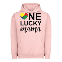Pigment Salmon one lucky mama Urban Hoodie - CowhideDigitalArt