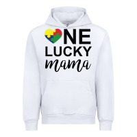 White one lucky mama Urban Hoodie - CowhideDigitalArt