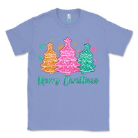 Colony Blue merry christmas glitter trees Classic Tee - MaliasSmallBusiness
