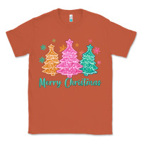 Copper merry christmas glitter trees Classic Tee - MaliasSmallBusiness