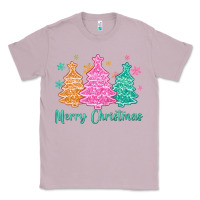 Lilac merry christmas glitter trees Classic Tee - MaliasSmallBusiness