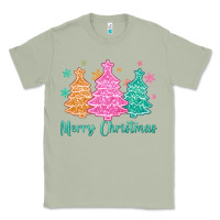 Matcha merry christmas glitter trees Classic Tee - MaliasSmallBusiness