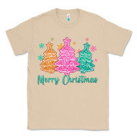 Mushroom merry christmas glitter trees Classic Tee - MaliasSmallBusiness