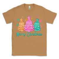 Toasted Coconut merry christmas glitter trees Classic Tee - MaliasSmallBusiness