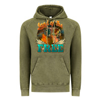 Vintage Olive land of the free Vintage Hoodie - NancyCooperArtShop