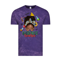 Cloud Purple science teacher afro messy bun Vintage Tee - NancyCooperArtShop