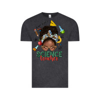 Vintage Black science teacher afro messy bun Vintage Tee - NancyCooperArtShop