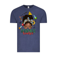 Vintage Denim science teacher afro messy bun Vintage Tee - NancyCooperArtShop