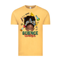 Vintage Mustard science teacher afro messy bun Vintage Tee - NancyCooperArtShop