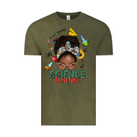 Vintage Olive science teacher afro messy bun Vintage Tee - NancyCooperArtShop