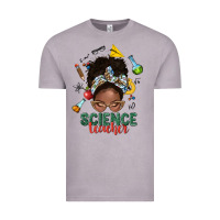 Vintage Zinc science teacher afro messy bun Vintage Tee - NancyCooperArtShop