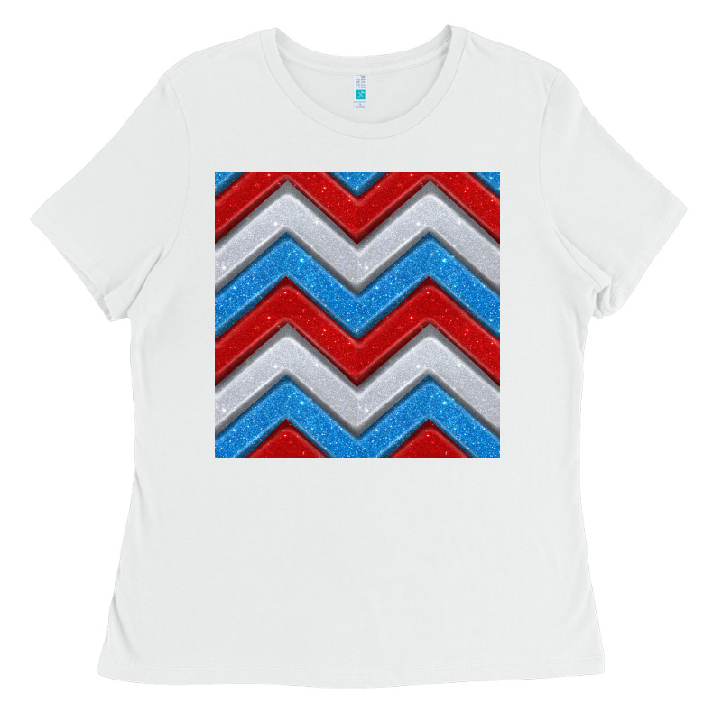 Glitter 4th Of July Seamless Pattern Ladies Tee by BundleAndBundleShop | Teevron
