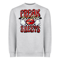Heather Grey freak in the sheets Heavyweight Sweatshirt - BarkalooDesign