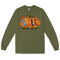 Army Green i love fall most of all Long Sleeve Tee - RacoonDesign