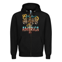 Black She loves Jesus and America too sunflower Zipper Hoodie - HowdyJamesFarm