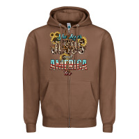 Chestnut She loves Jesus and America too sunflower Zipper Hoodie - HowdyJamesFarm