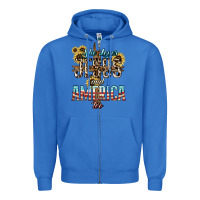 True Royal She loves Jesus and America too sunflower Zipper Hoodie - HowdyJamesFarm