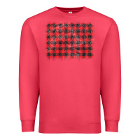 Cardinal distressed buffalo plaid background Premium Sweatshirt - CowCowDesign