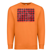 Carrot distressed buffalo plaid background Premium Sweatshirt - CowCowDesign