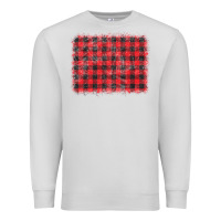 Dove Grey distressed buffalo plaid background Premium Sweatshirt - CowCowDesign