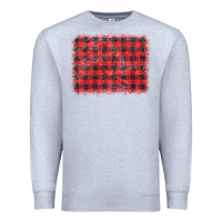 Heather Grey distressed buffalo plaid background Premium Sweatshirt - CowCowDesign