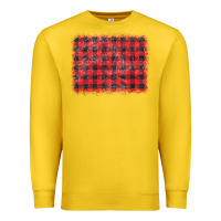 Lemon distressed buffalo plaid background Premium Sweatshirt - CowCowDesign