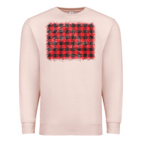 Pale Pink distressed buffalo plaid background Premium Sweatshirt - CowCowDesign