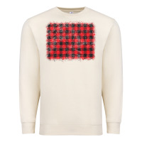 Sandshell distressed buffalo plaid background Premium Sweatshirt - CowCowDesign