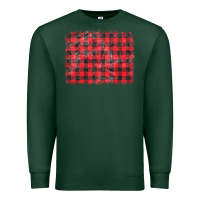 Sports Green distressed buffalo plaid background Premium Sweatshirt - CowCowDesign