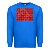 True Royal distressed buffalo plaid background Premium Sweatshirt - CowCowDesign