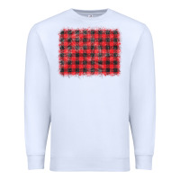 White distressed buffalo plaid background Premium Sweatshirt - CowCowDesign