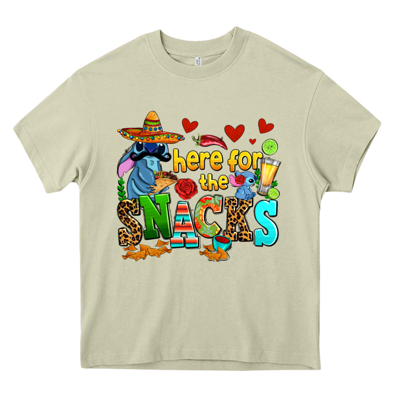 Here For The Snacks Heavy Core Tee by AdoDesignShop | Teevron