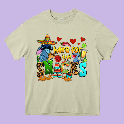 Here For The Snacks Heavy Core Tee Designed By Adodesignshop