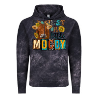 Cloud Black just a little moody with cow Vintage Hoodie - NancyCooperArtShop