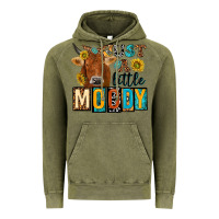 Vintage Olive just a little moody with cow Vintage Hoodie - NancyCooperArtShop
