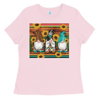 Bubblegum Pink western gnomes cactus sunflowers serape wooden leopard gemstone Ladies Tee - Artiststas